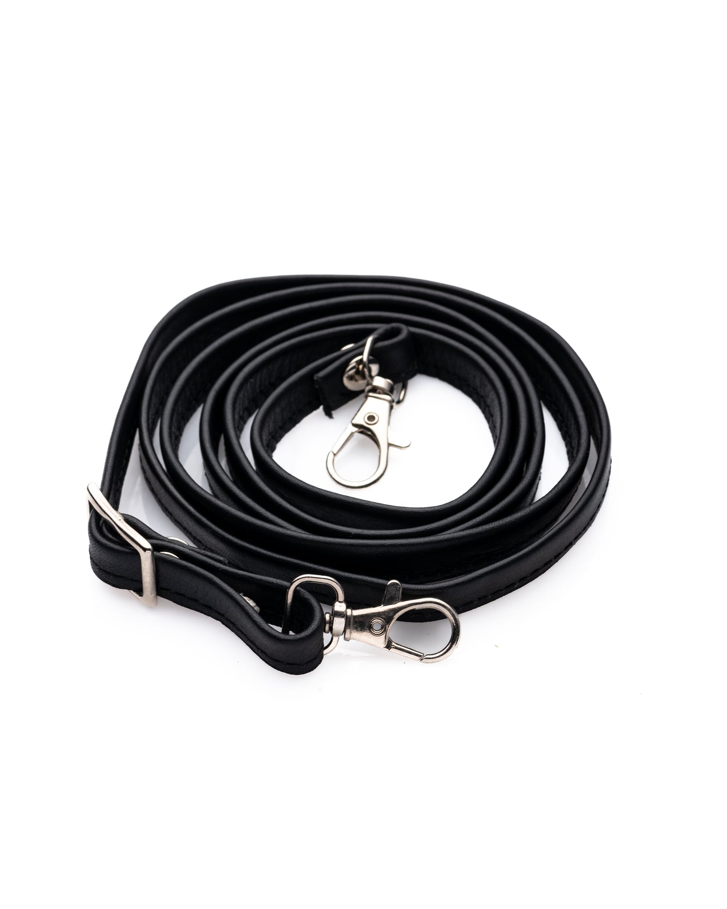 Black Leather Strap with Silver Fittings