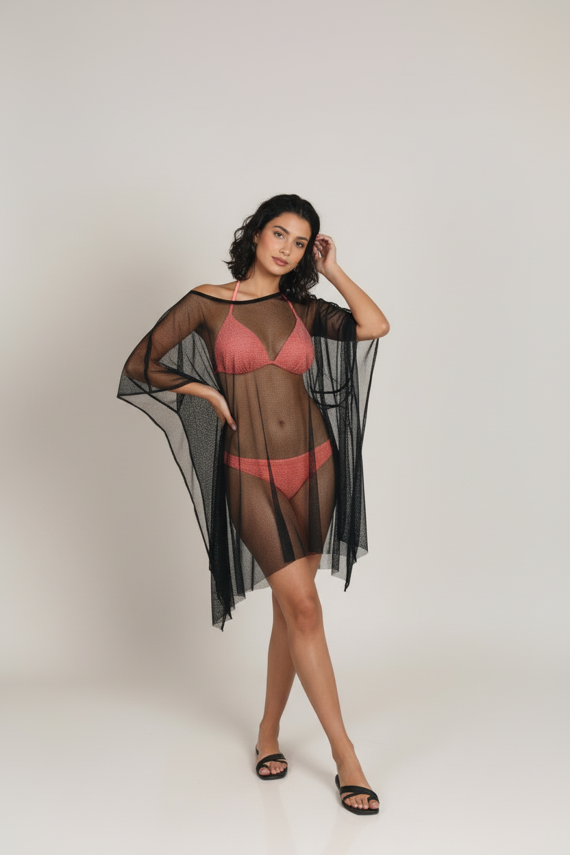 Goma Dress - Black Mesh