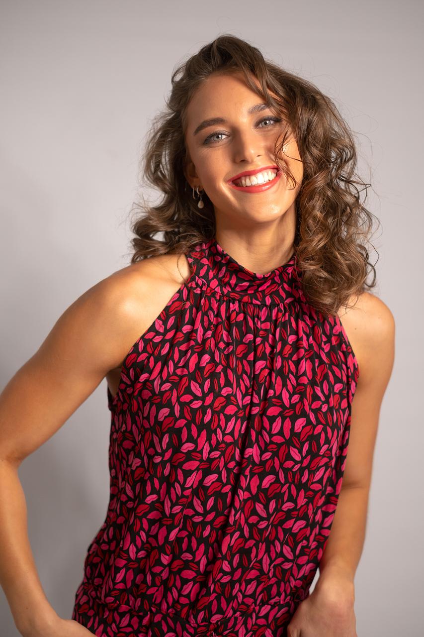 Wide Leg Halter neck Jumpsuit - Red Lips