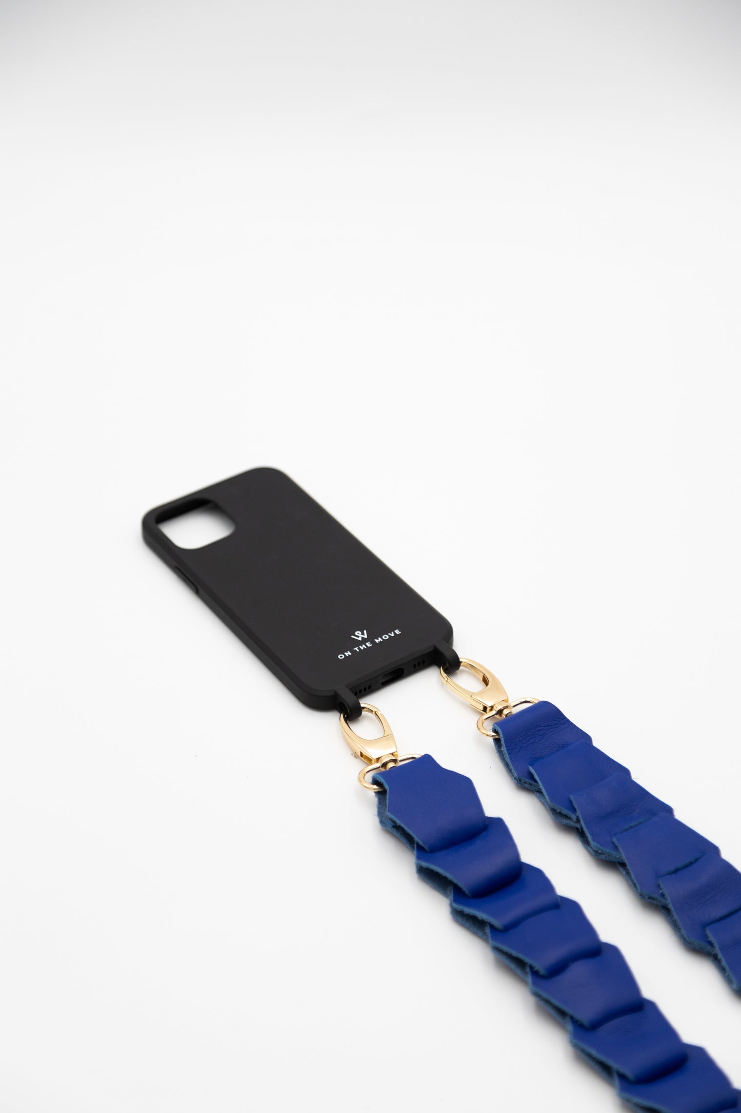 Leather Link Strap - Cobalt Blue with Gold Fittings