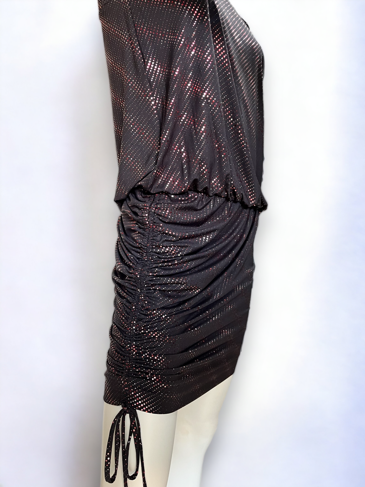 Itanya Dress - Red & Black Glitz
