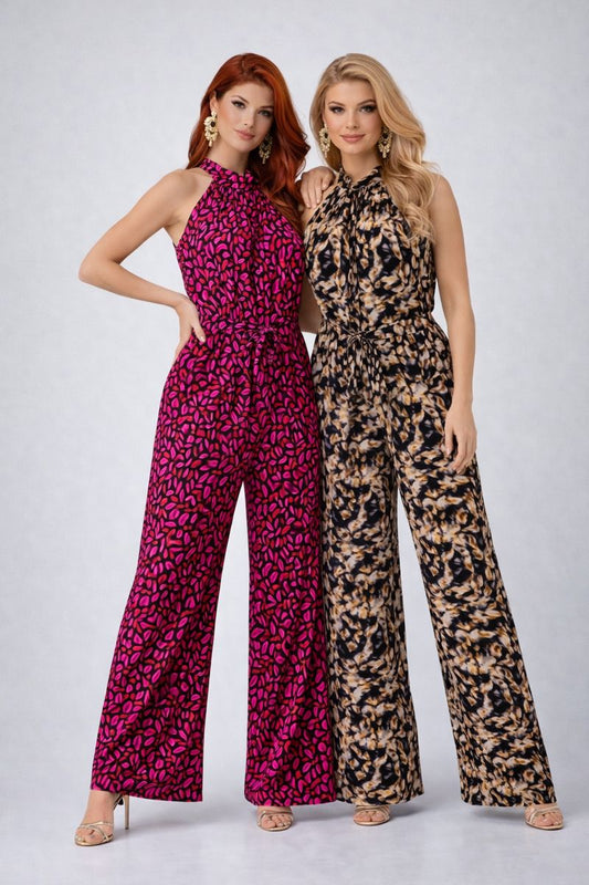 Wide Leg Halter neck Jumpsuit