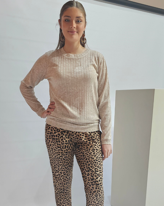 Rib Knit Top - Sand