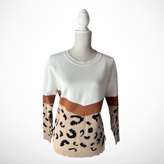 Leopard Print Long Sleeve Knit