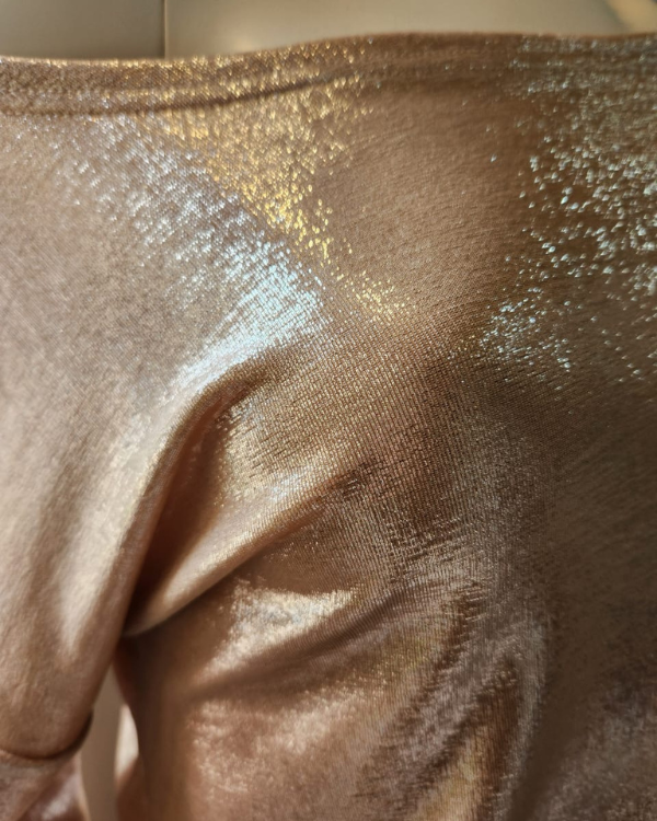 Off the Shoulder Top - Sand Shimmer