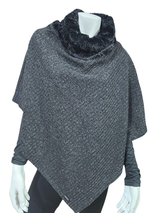 Mosi Poncho -  Charcoal