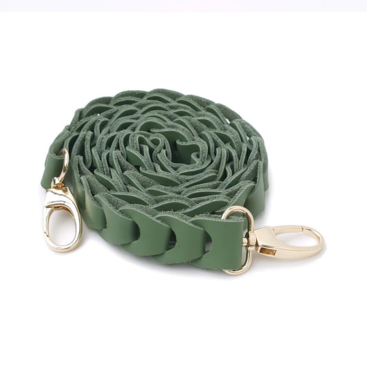 Leather Link Strap - Sage with Gold Fittings