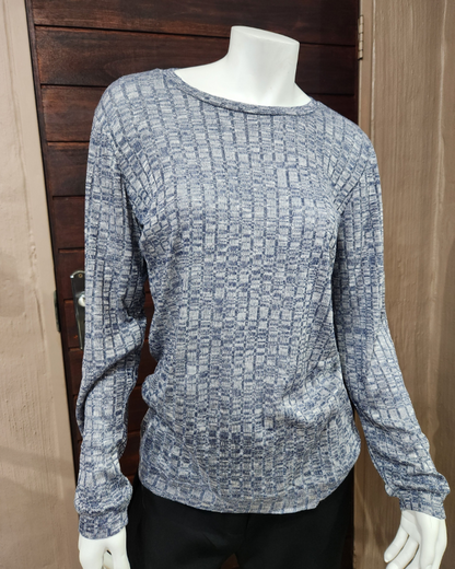 Rib Knit Top - Navy