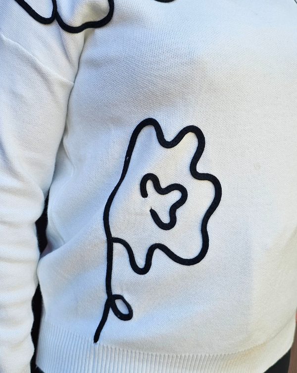 Imported Jersey - White with black design