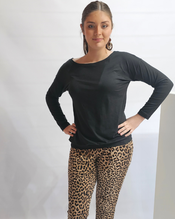 Slouch Pants - Tan Animal