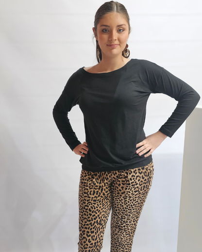 Slouch Pants - Tan Animal