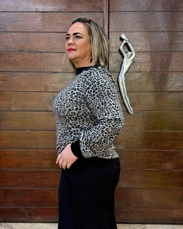 Rukiya Top - Leopard & Black
