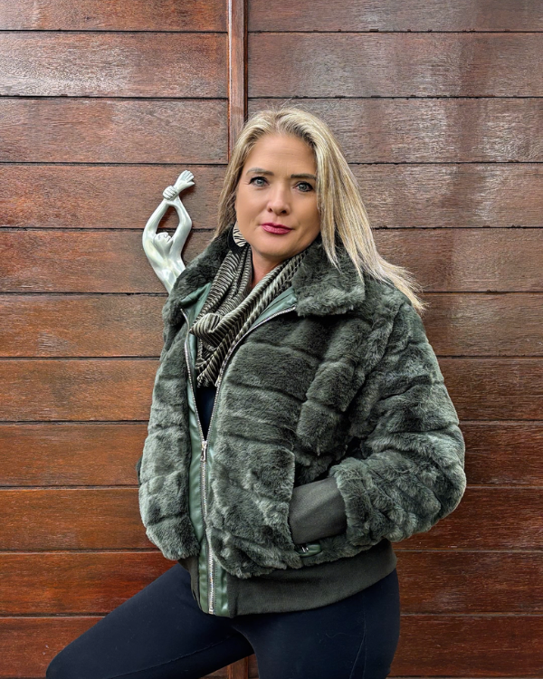 Bunny Fur Jacket - Green