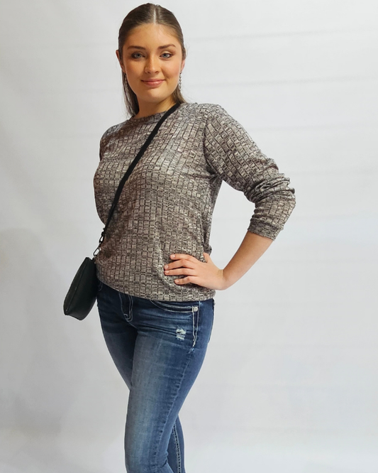 Rib Knit Top - Black