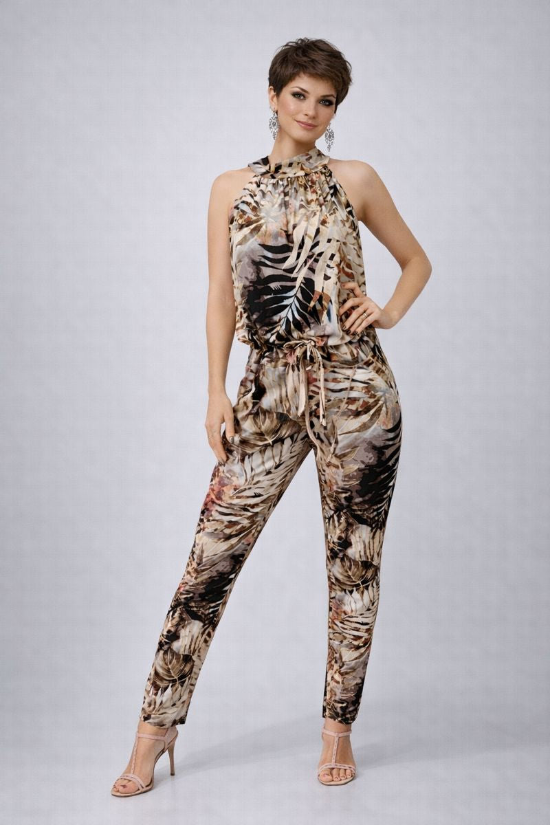 Skinny Leg Halterneck Jumpsuit