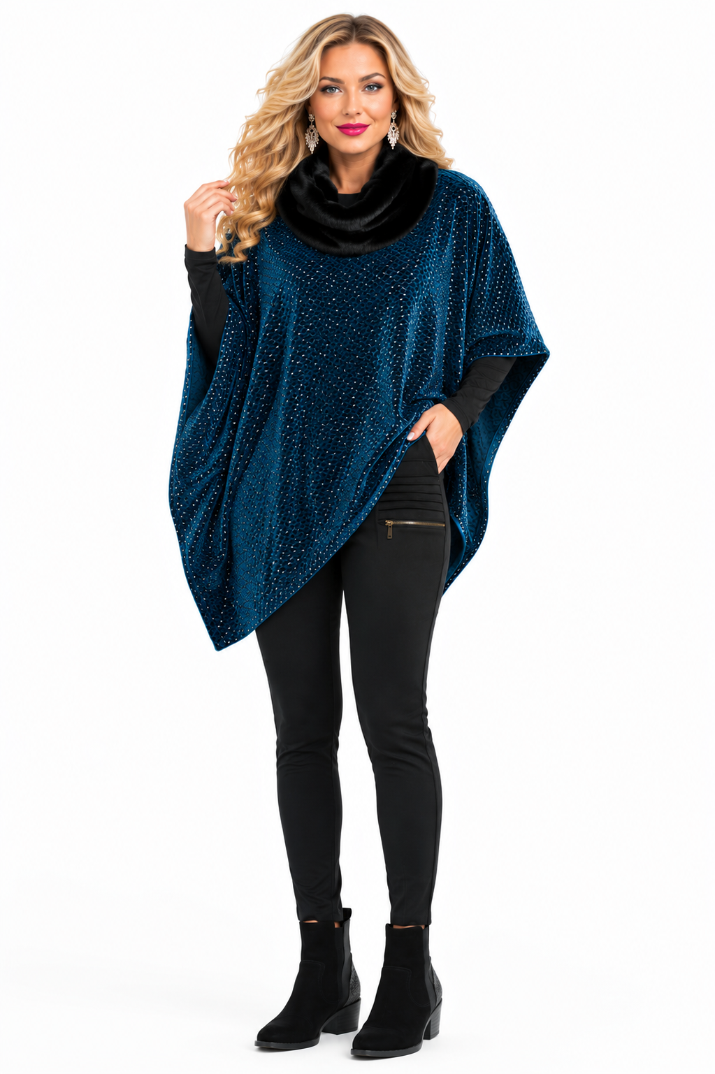Mosi Poncho - Winter Colours