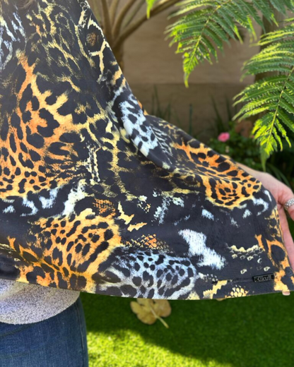 Mosi Poncho - Yellow Leopard