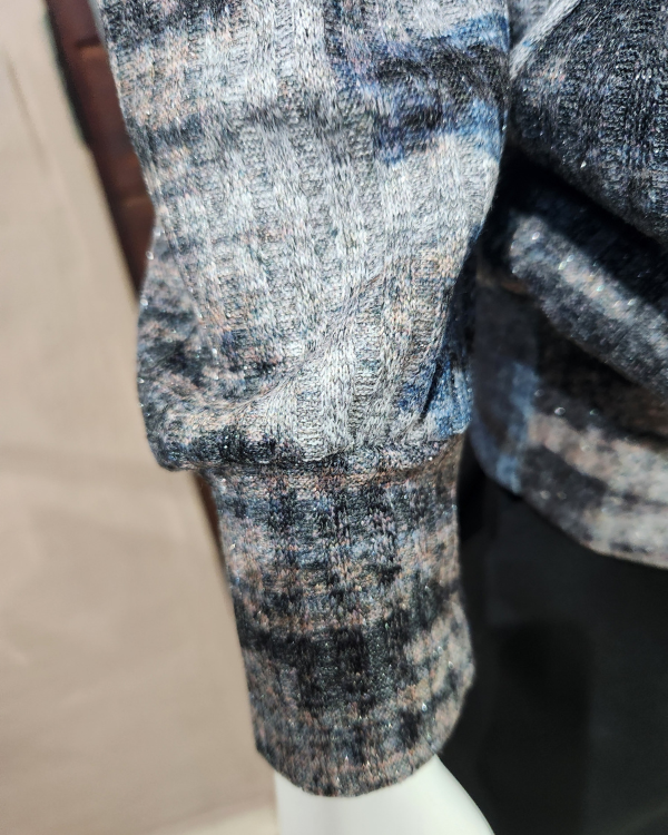 V-Neck Rib Top - Galaxy Print