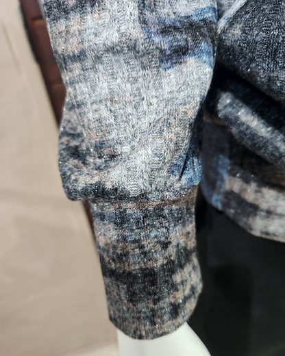 V-Neck Rib Top - Galaxy Print