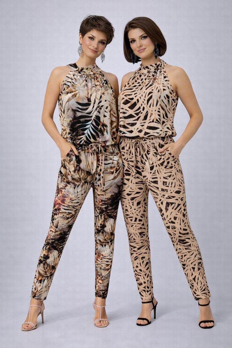 Skinny Leg Halterneck Jumpsuit