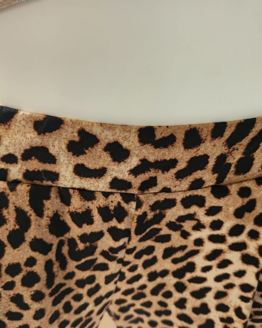 Slouch Pants - Tan Animal