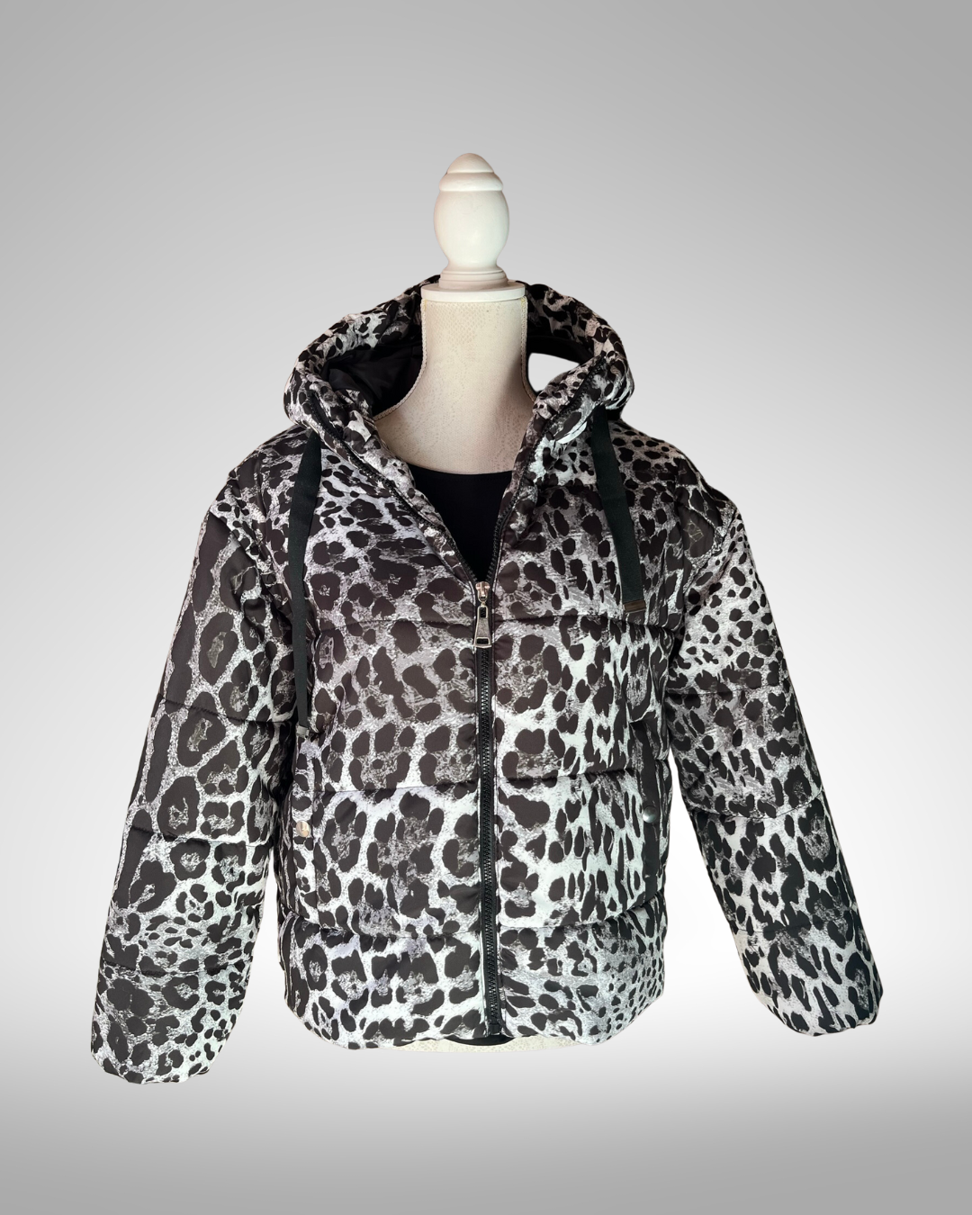 Leopard Print Puffer Jacket