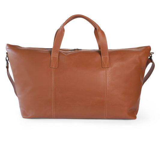 Oliver Leather travel weekender bag - Cider