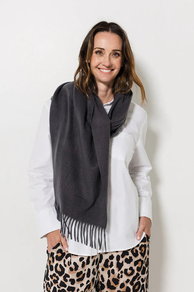 Luxe Winter Wrap - Slate