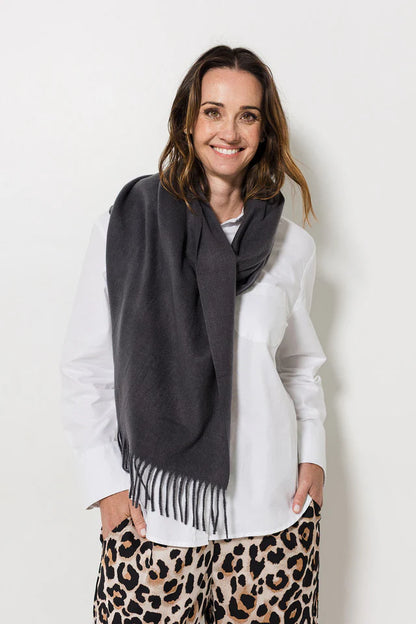 Luxe Winter Wrap - Slate