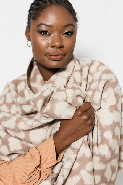 Lazy Leopard Print Wrap - Stone