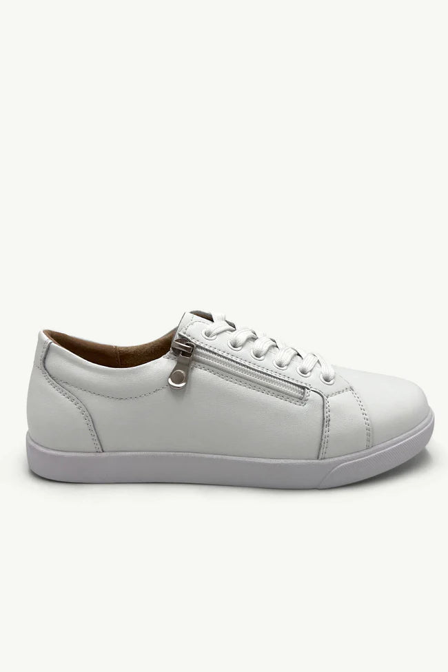 Breezy White Leather Sneaker
