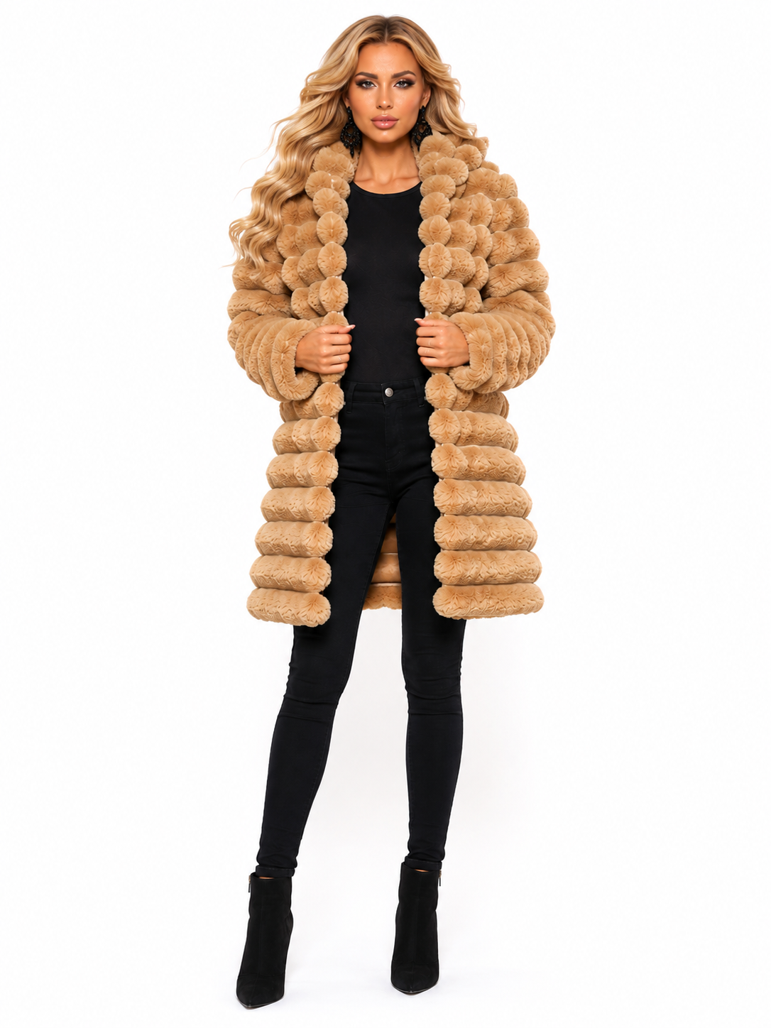 Luxe"Faux" Bunny Fur Coat