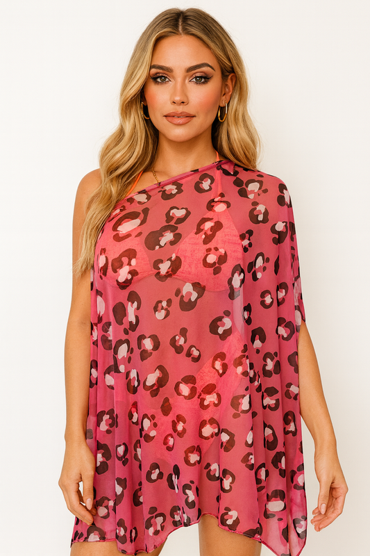 Goma Dress - Pink Leopard