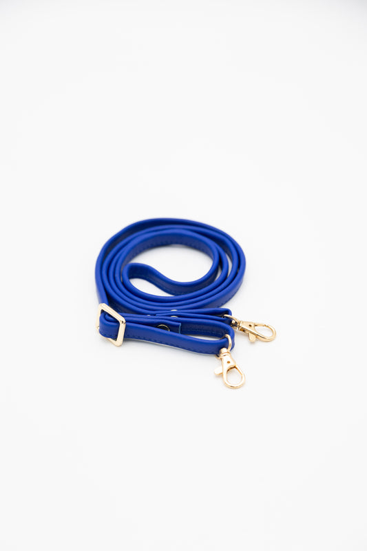 Cobalt Blue Leather Strap with Gold Fittings