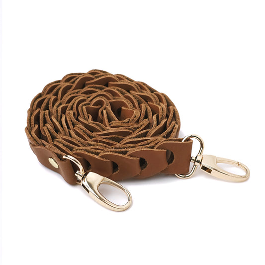 Leather Link Strap - Toffee with Gold Fittings