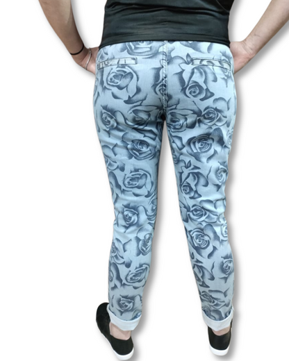 Floral Denim Jeans