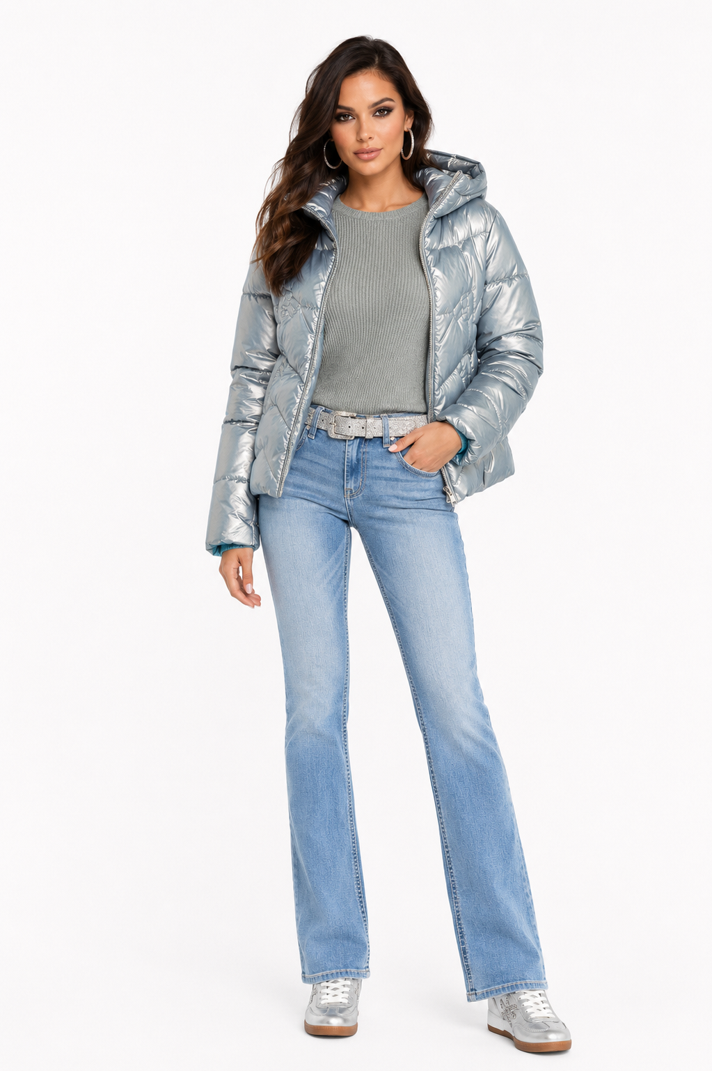 Metallic Puffer Jacket