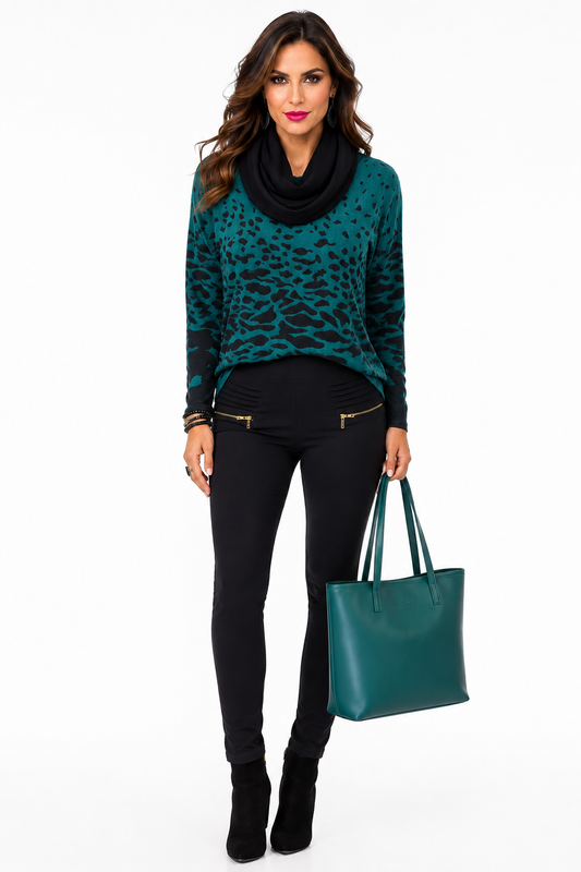 Black & Green Knit
