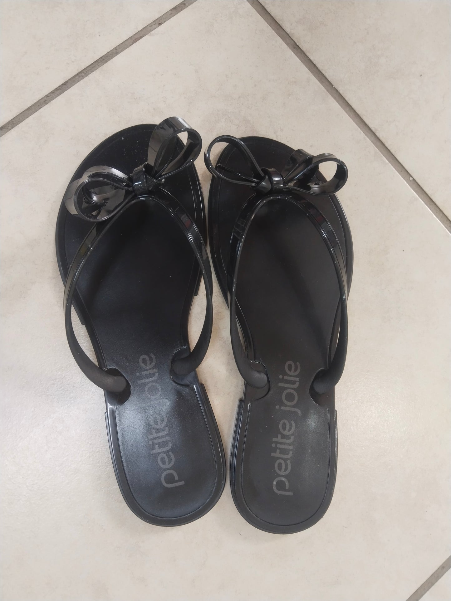 Black Bow Slip - On Sandals