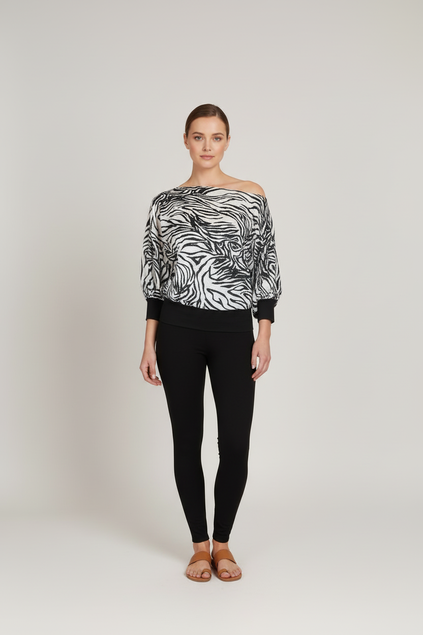 Julisha Top - Beige Zebra