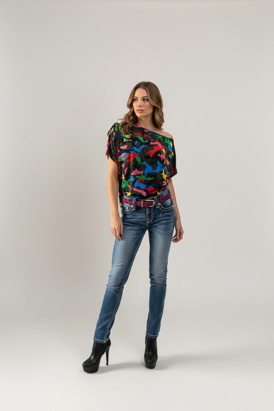 Kakena Top - Colourful Camo