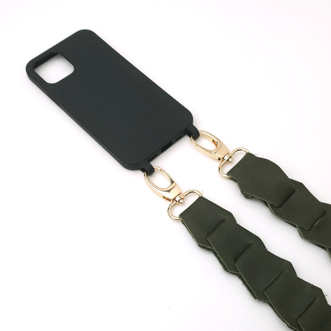 Leather Link Strap - Texas Olive with Gold Fittings