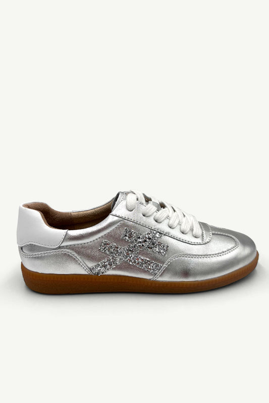Lumi Leather Sneaker - Metallic Silver
