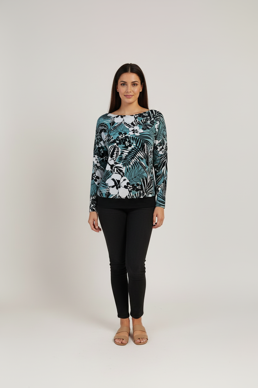 Najuma Top - Green Leaf