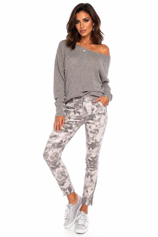 Grey Asymmetrical Light Knit