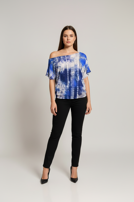Nia Top - Blue Tie Dye