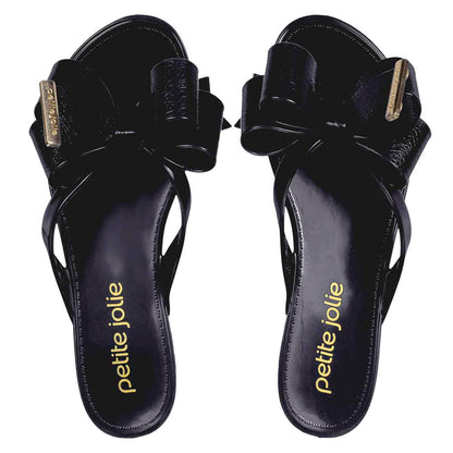 Black Big Bow Sandals