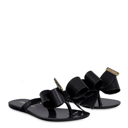 Black Big Bow Sandals