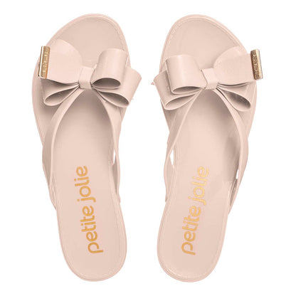 Cream Big Bow Sandals