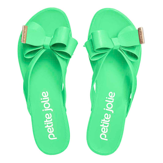 Emerald Green Big Bow Sandals